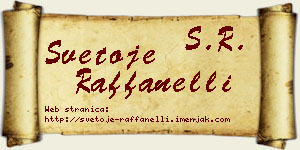 Svetoje Raffanelli vizit kartica